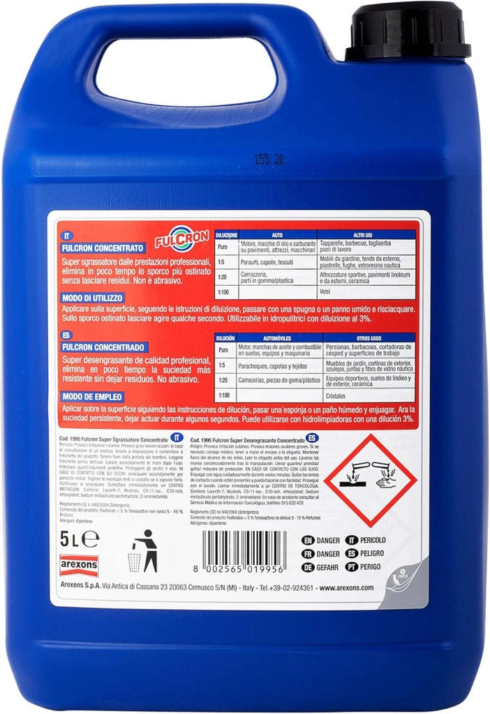 FULCRON SGRASSATORE CONCENTRATO AREXONS  LT 5
