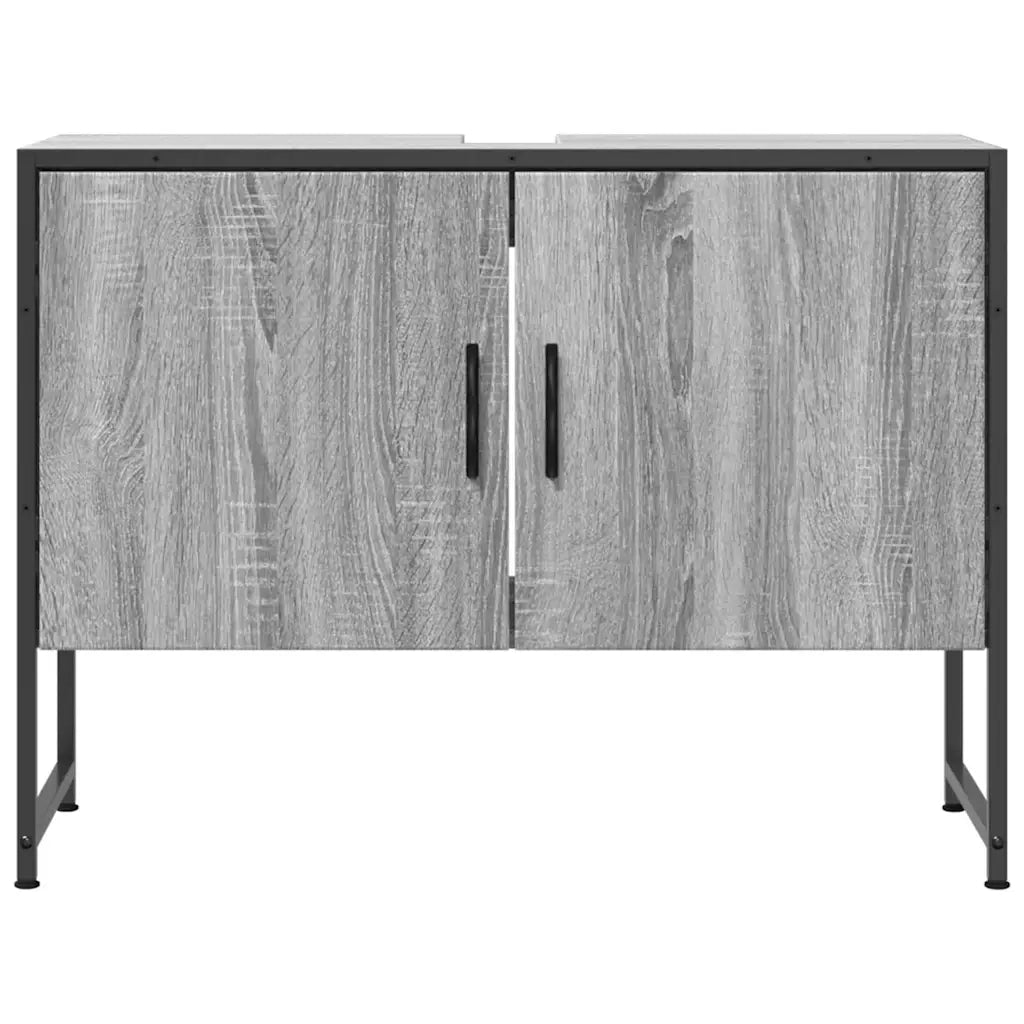 Mobile Lavabo Bagno-Armadietto da bagno Grigio Sonoma 60x30x60 cm Legno Multistrato 941098