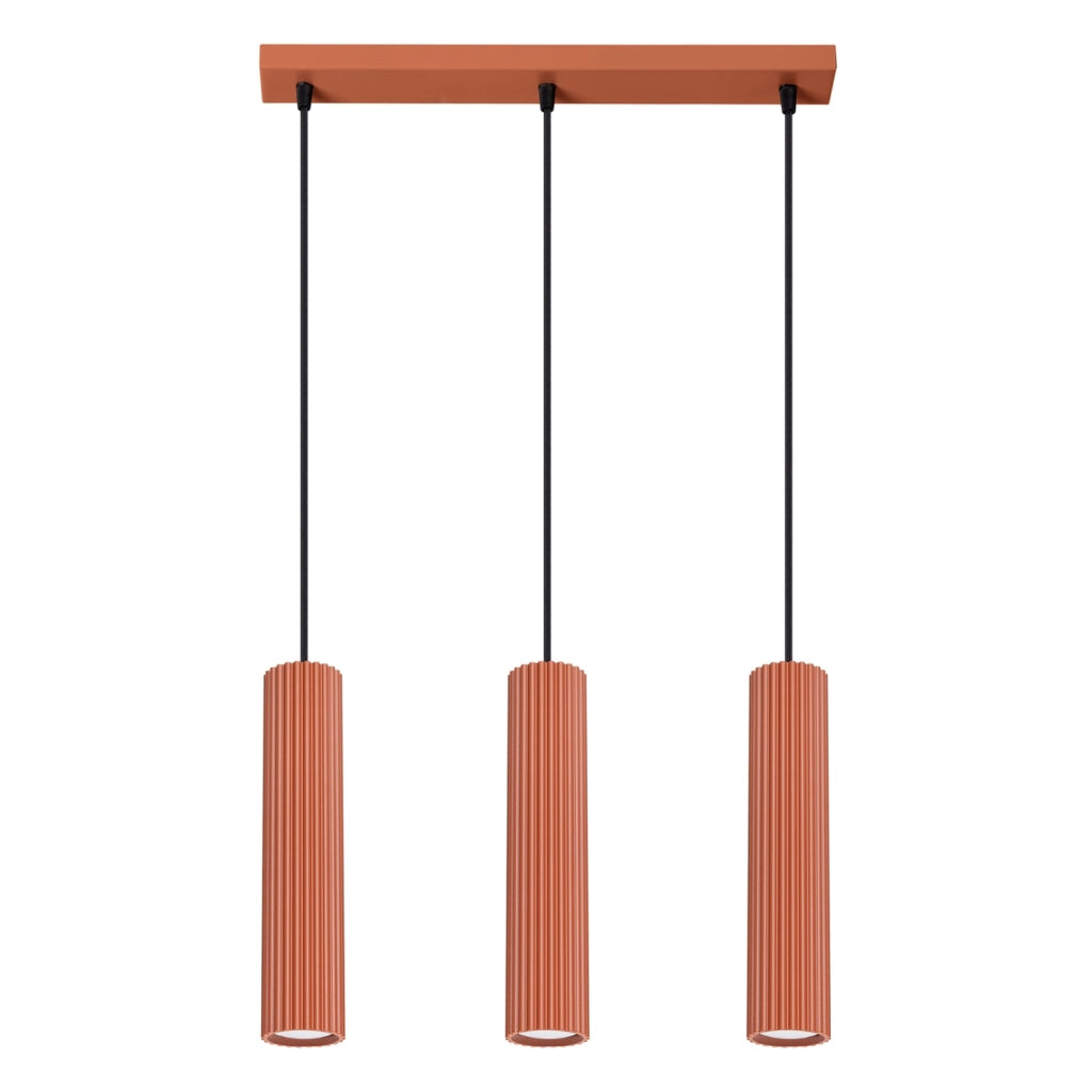 Lampada a sospensione GRAVIO 3xGU10 ocra rossa/nera