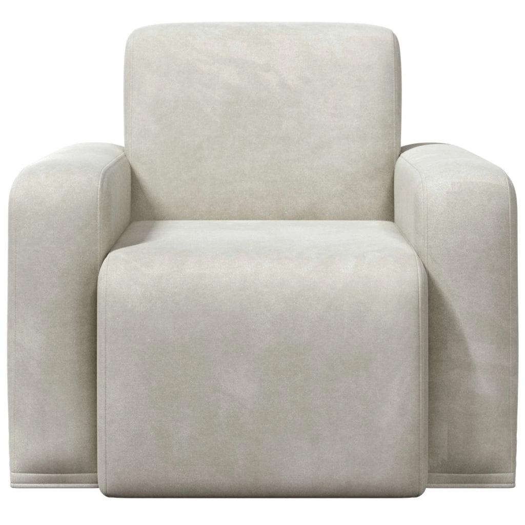 Poltrona-Poltroncina-Divano Sedia Crema Velluto 541540