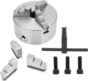 Draaibank centriatrice 3 facce - diametro 130mm - morsetto - 3 viti - 2 set morse.