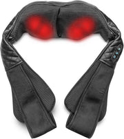 Massaggiatore per collo a gel con funzione riscaldamento e 4 teste di massaggio a gel per la rilassamento del collo e delle spalle
