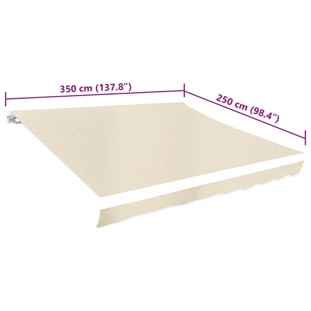 Tendone Parasole in Tela Crema 3,5x2,5 m 143702