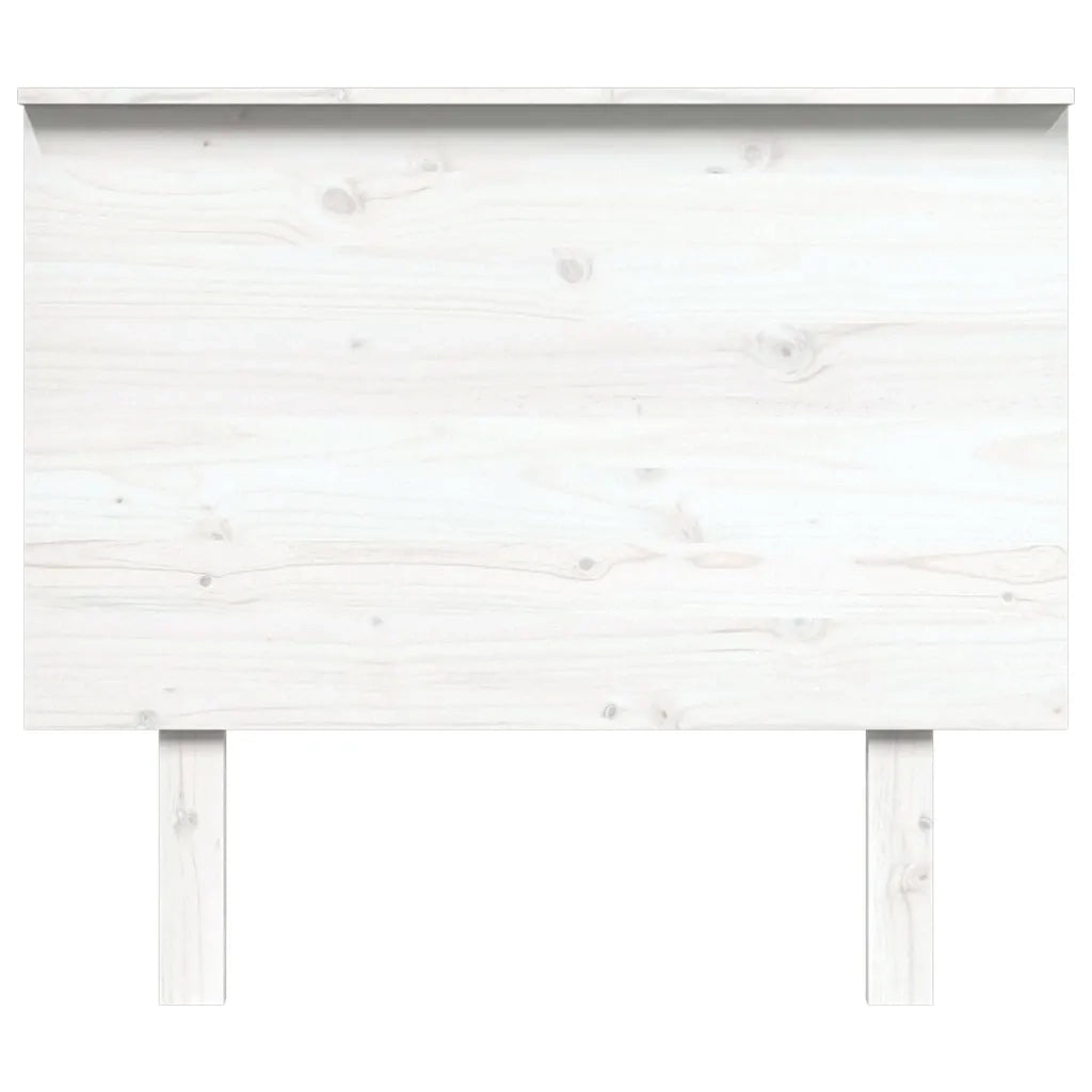 Testiera per Letto Bianca 94x6x82,5cm in Legno Massello di Pino 819151