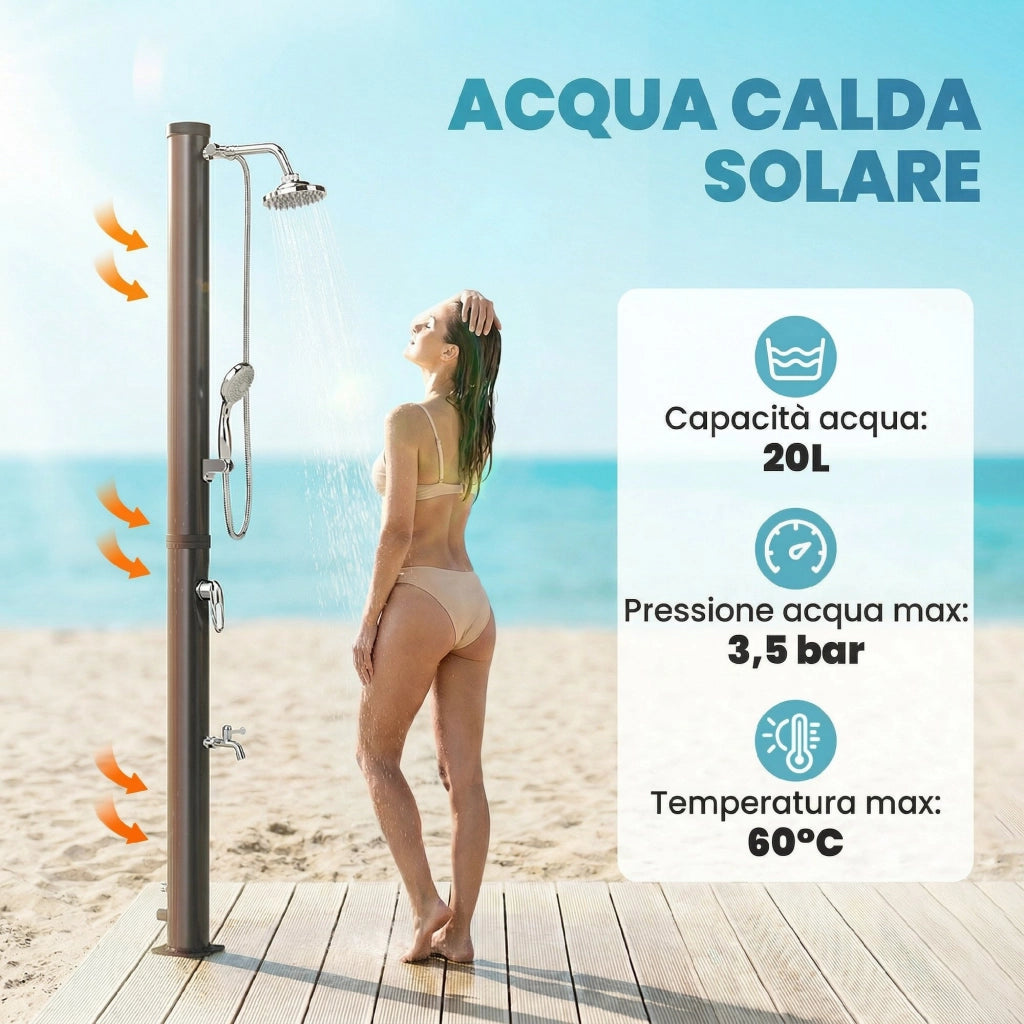 Doccia Solare Giardino 20L ¨C Zephmum ¨C Nera Antigelo