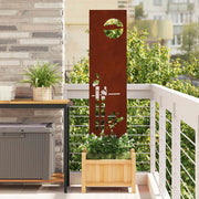 Schermo per privacy in giardino Traforo Ruggine 32 x 140 cm 876251
