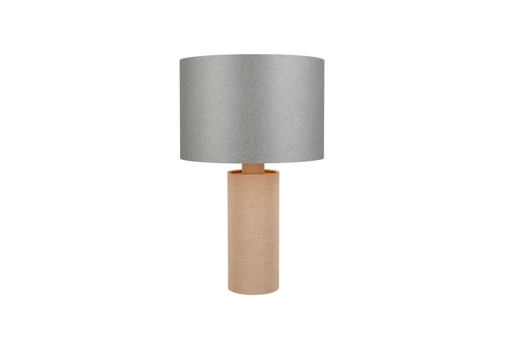 Lampada da tavolo CANIO Ø30 grigio-marrone salotto E27 Trio
