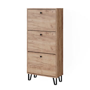 Vicco Scarpiera Quercia dorata 60 x 130 cm con 3 cassetti incernierati