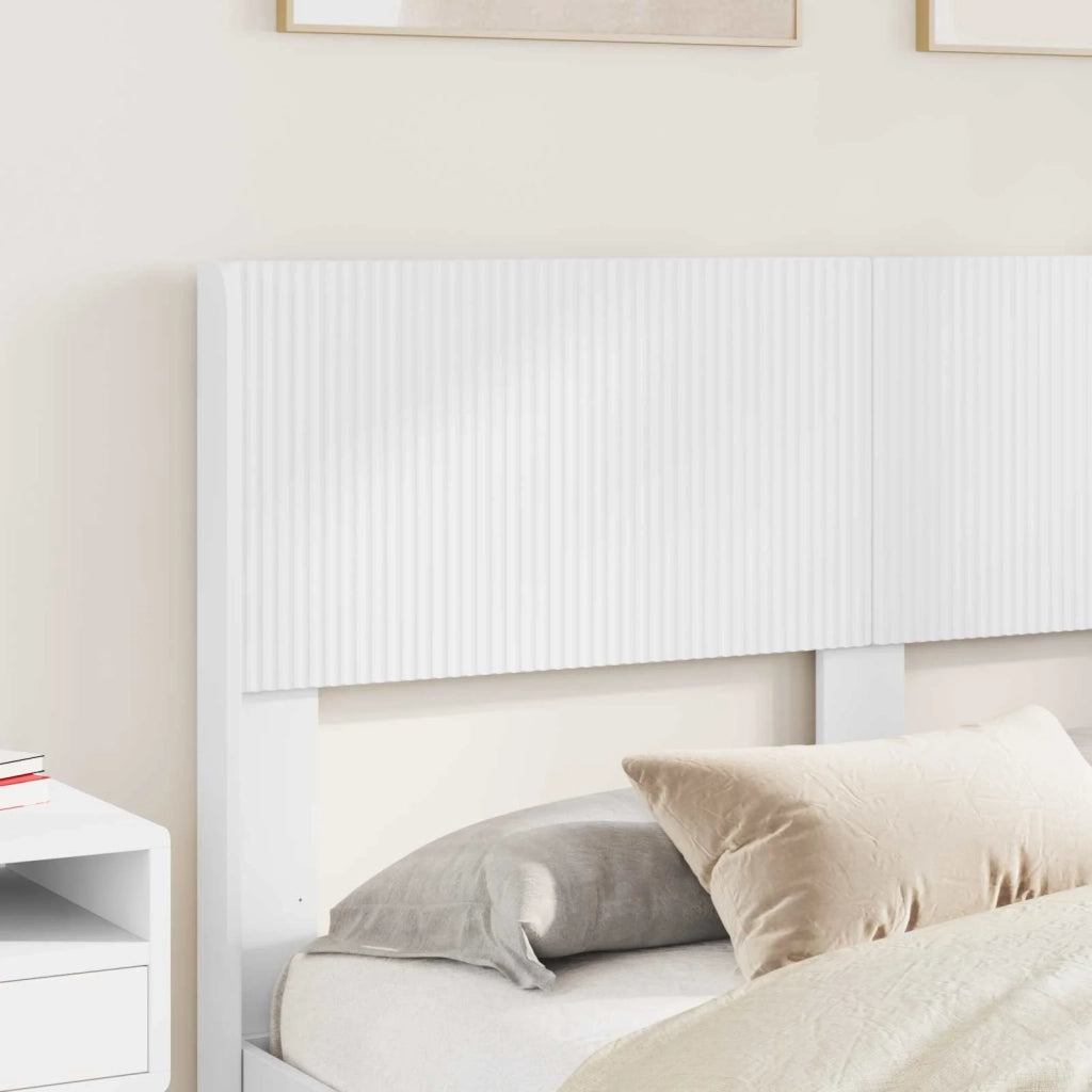 Struttura del letto con stoccaggio e testata Bianco