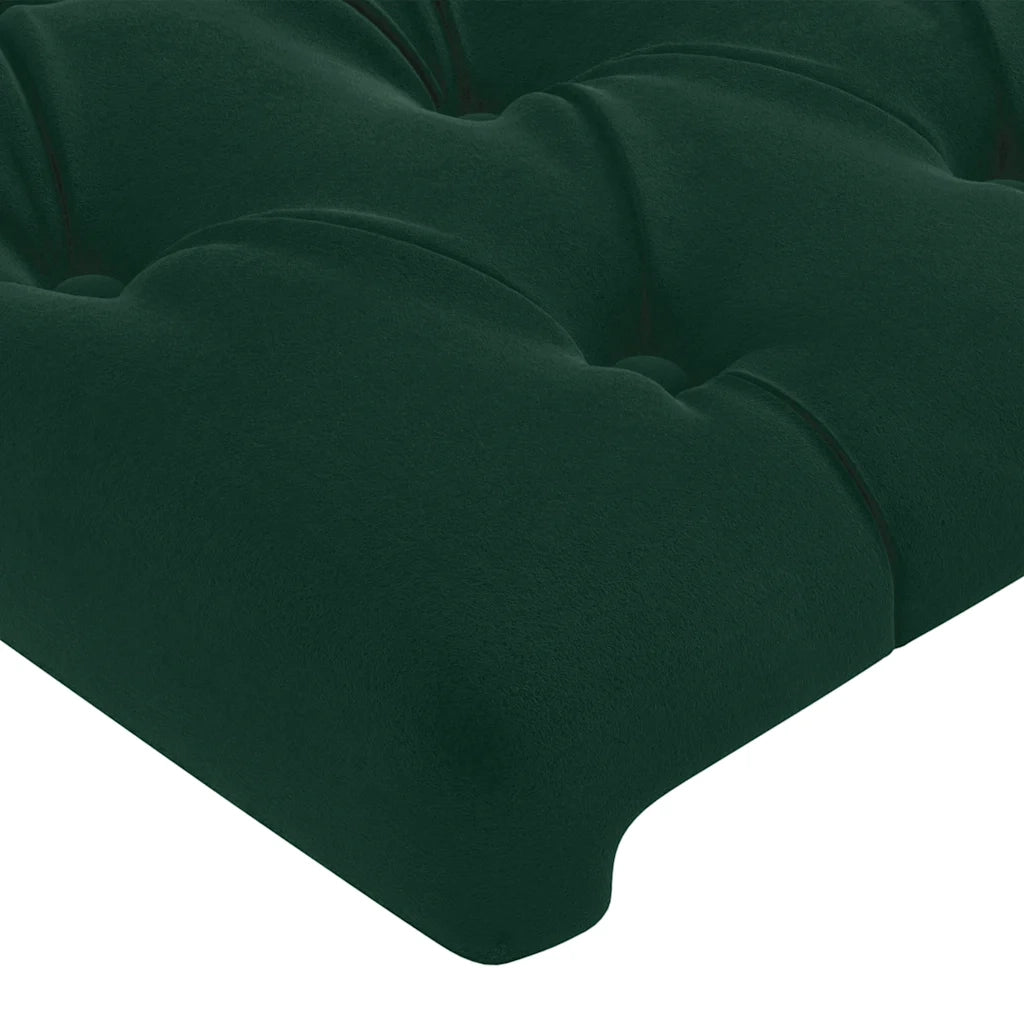 Giroletto senza Materasso Verde Scuro 140x190 cm in Velluto 3125937