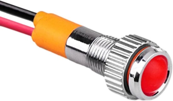 Lampi di segnalazione in metallo 6 mm rosso 9-24 V impermeabili lampi di segnalazione LED a scelta