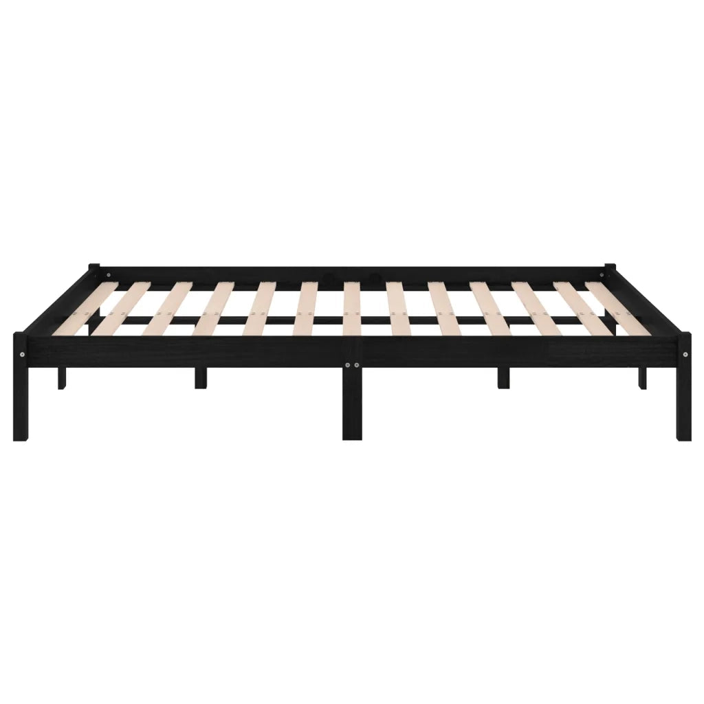 Giroletto Nero in Legno Massello 135x190 cm Double 809996