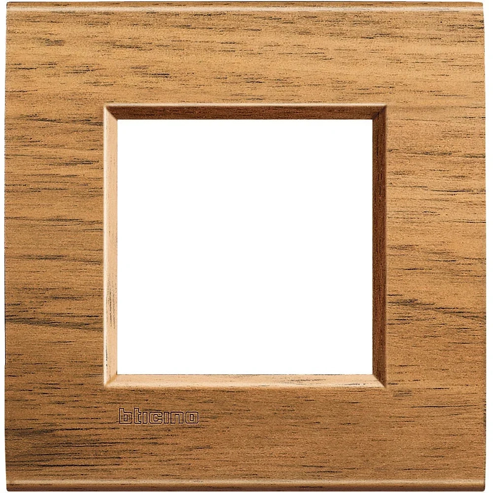 Living Light - Placca quadra 2P Noce - LNA4802LNC