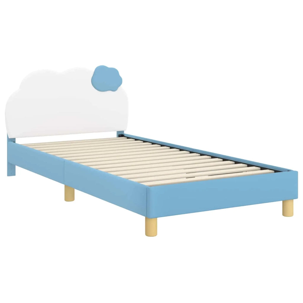 Struttura letto bambini con testata Blu 80 x 200 cm PU