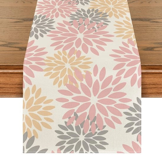 Decorazione da tavola floreale per interni, decorazione per feste estive, 40x240 cm