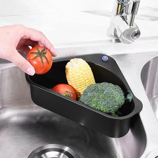 Sistema di Drenaggio per Acqua - Organizzatore della Cucina - Asciugatura Rapida - Morsetto di Presa Forte - Lunghezza 24,6cm - Nero