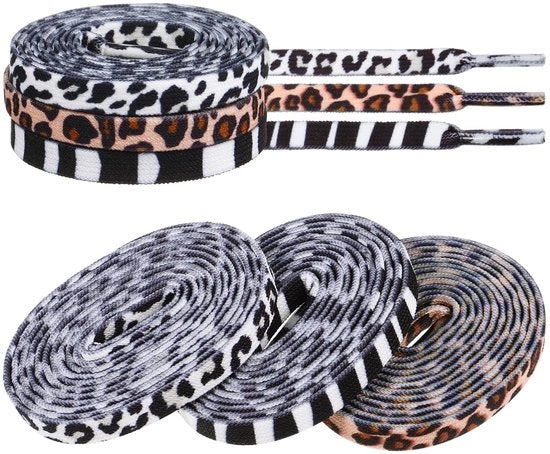 Cinturini per scarpe con disegno animale - 3 paia per scarpe da ginnastica e sneakers