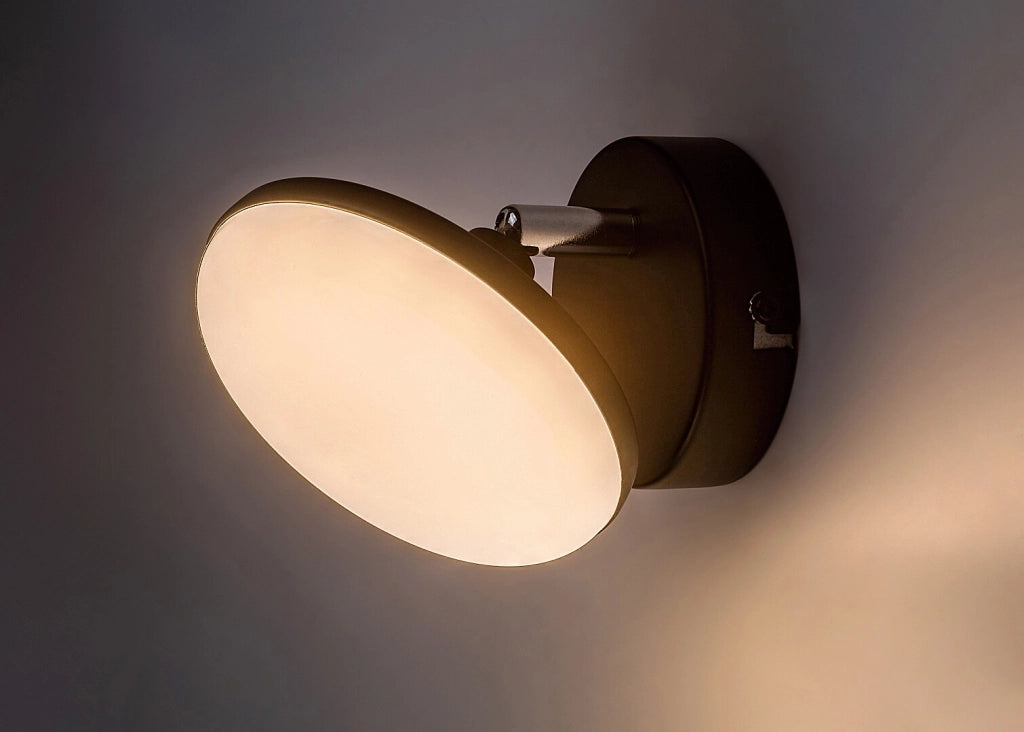 Applique minimal nera tonda orientabile LED 4W Madi Rabalux