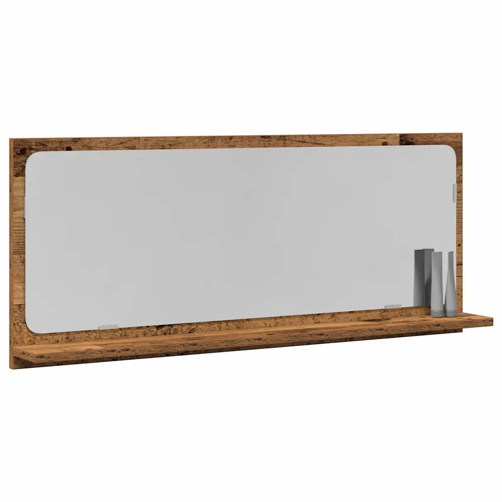 Mensola Specchio con specchio Legno vecchio 90 x 10,5 x 37 cm CFW7511702