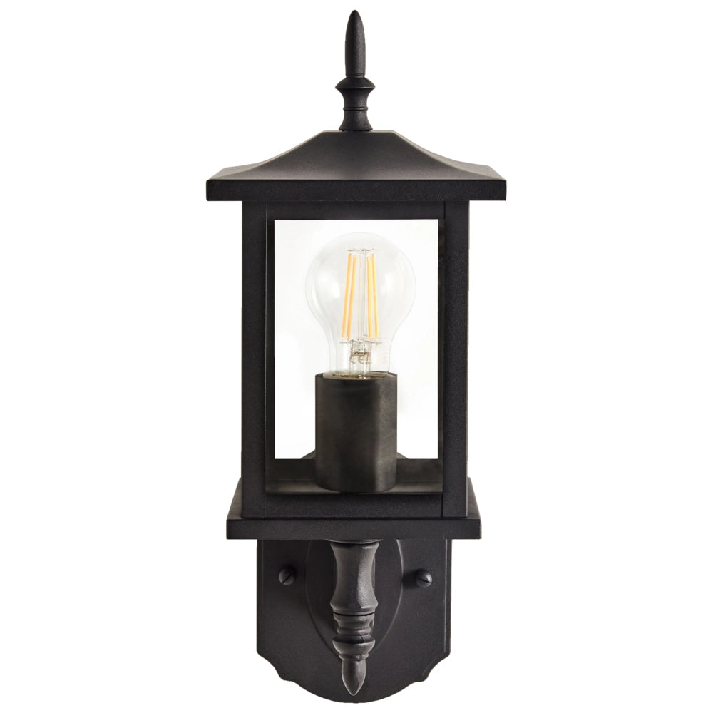 Lampada da parete per esterni Lampada da parete nera Sconce in metallo ferro vetro opaco Design moderno Giardino del patio