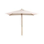 Ombrellone da giardino Garden Sun in tessuto beige chiaro e legno di betulla, resistente alle intemperie
