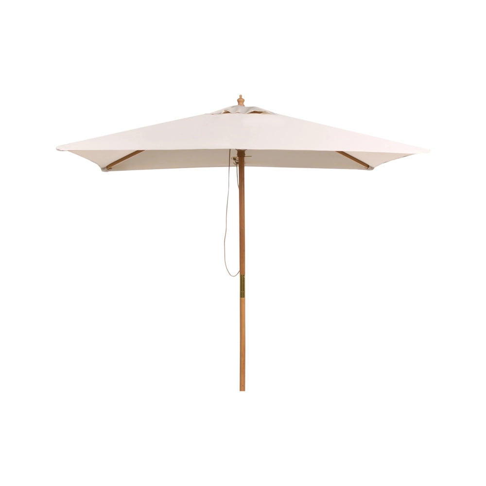 Ombrellone da giardino Garden Sun in tessuto beige chiaro e legno di betulla, resistente alle intemperie