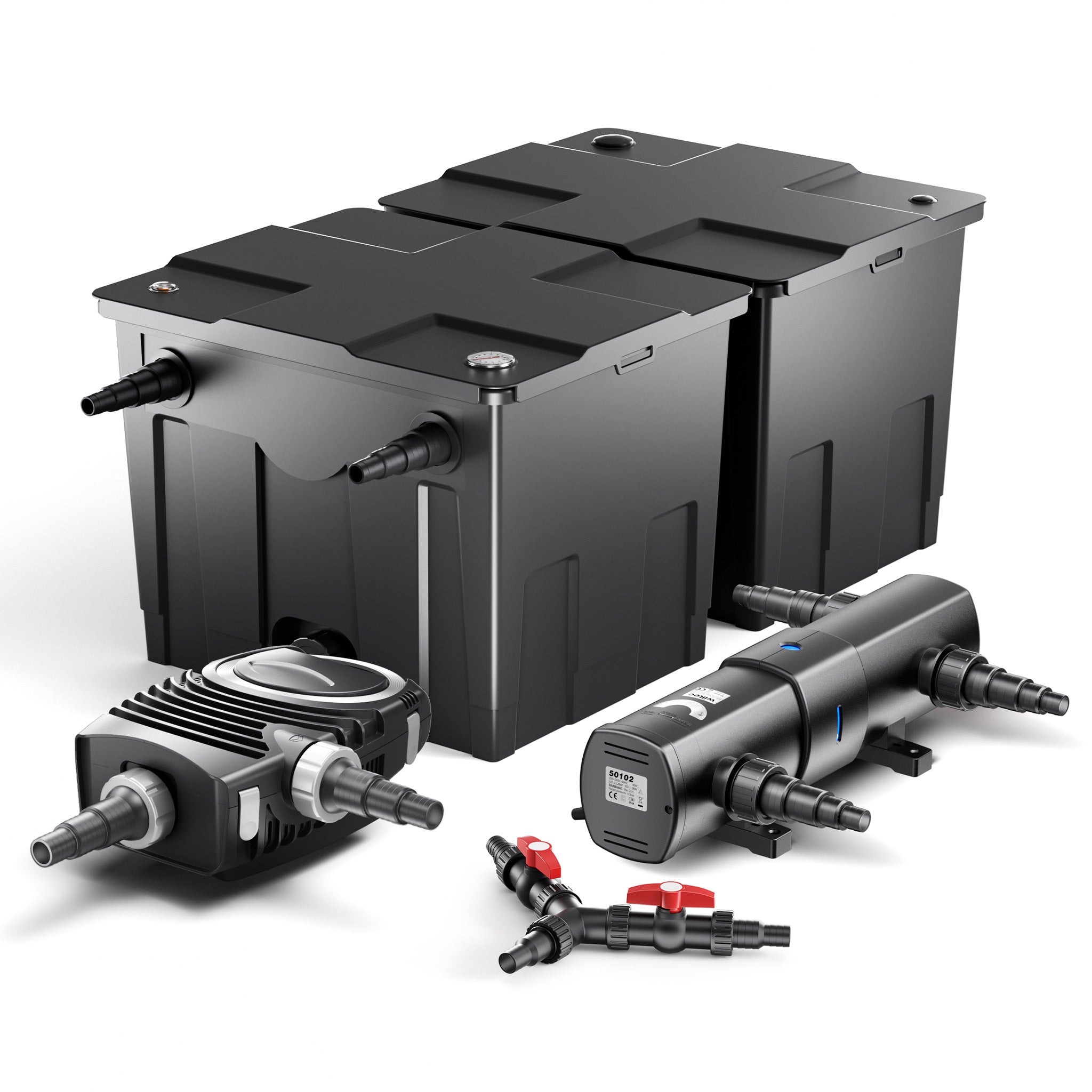 Set Filtro 60.000l Chiarificatore 36W Pompa NEO10000 80W