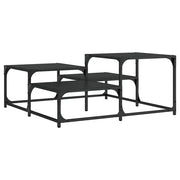 Tavolino da salotto | Tavolino da caff¨¨ | Tavolino da Soggiorno Nero 87,5x87,5x40 cm in Legno Multistrato