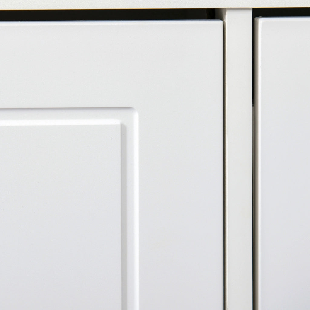 Panca Scarpiera Salvaspazio con Cuscino e 2 Cassetti ¨C Zephmum ¨C 104x24x55cm, Bianco, Legno
