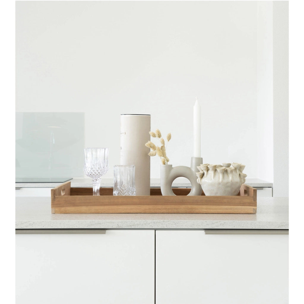 Vassoio Faro, Marrone, Legno, 58x38x7 cm