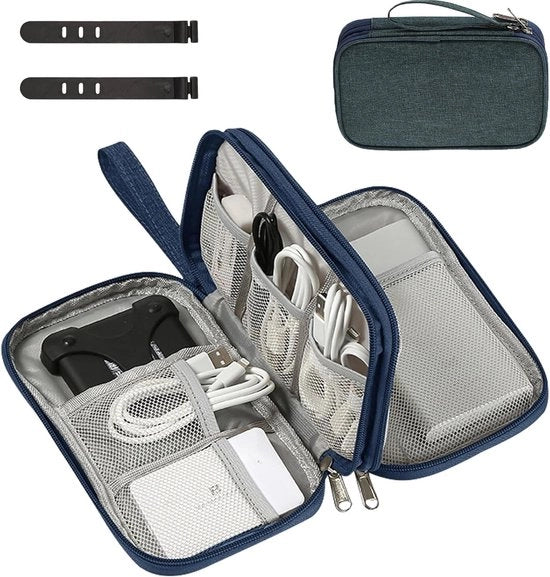 Organizzatore di Cavi Universale - Doppio Strato e Imbottito - Ideale per Elettronica e Accessori Mobili