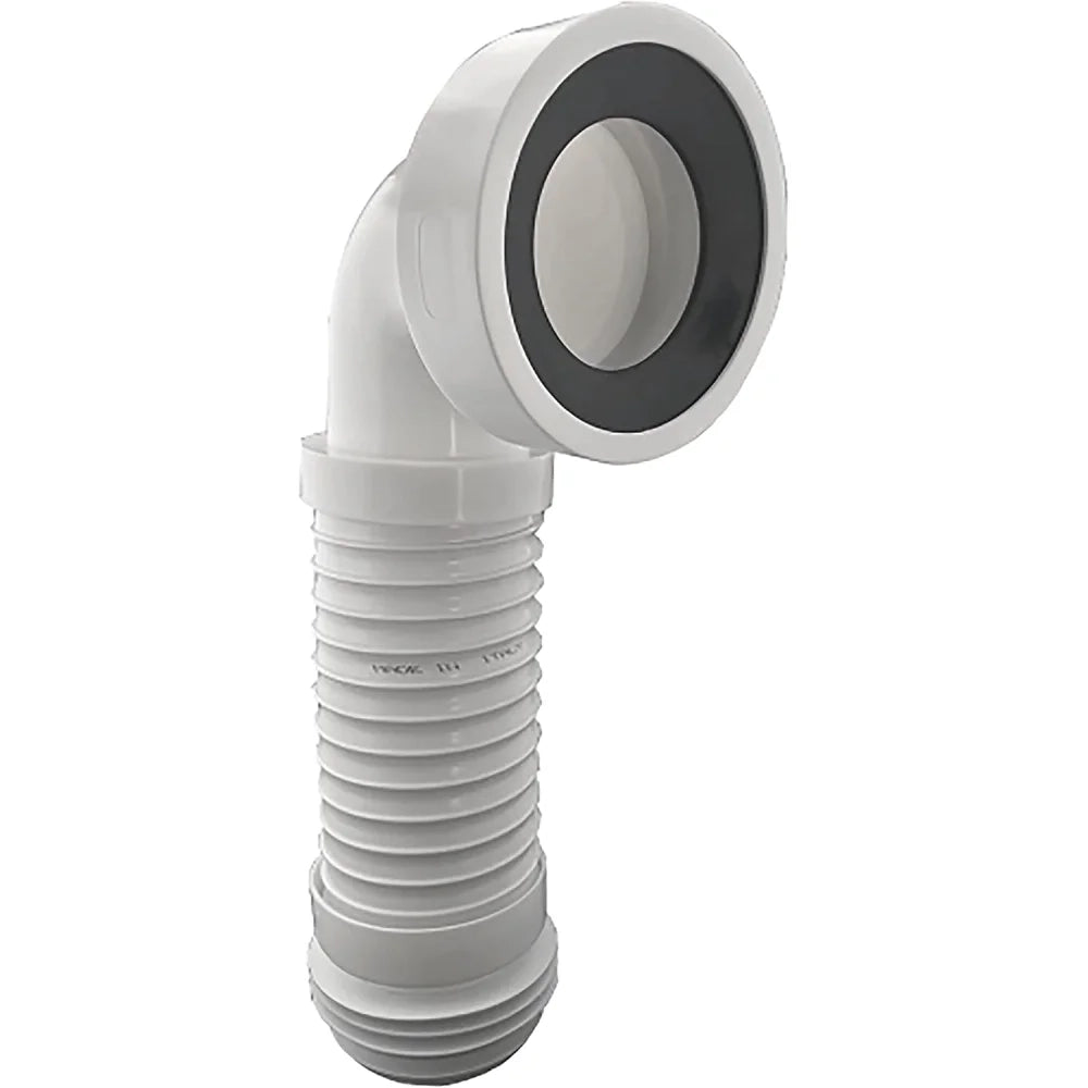Connessione flessibile per wc in pvc spiralato 540mm con curva g