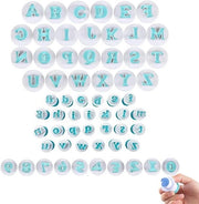 Lettere per fondant, 62 pezzi lettere per fondant, lettere numeri forme di biscotto, lettere per fondant, accessori per torte e biscotti.