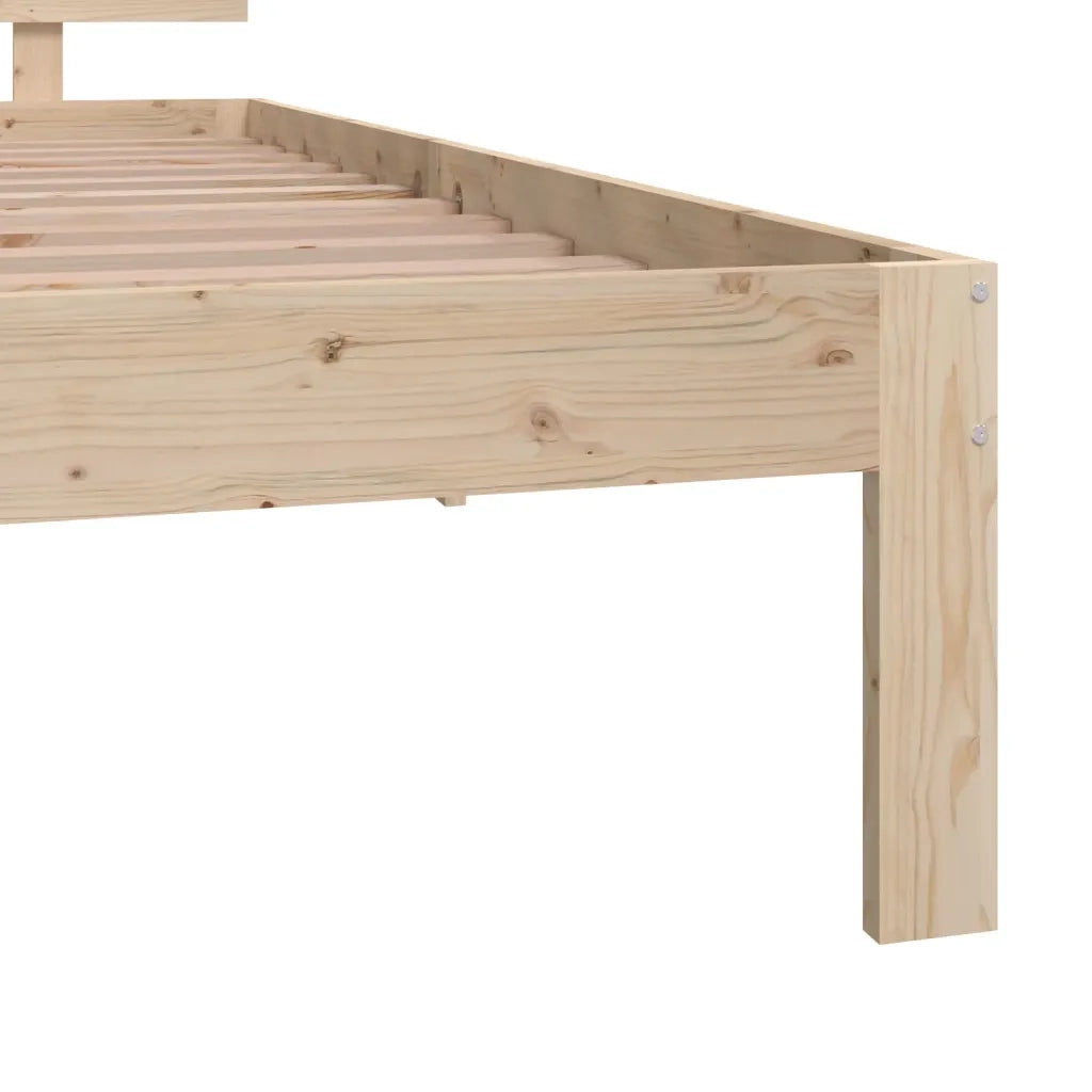Giroletto-Struttura Letto in Legno Massello 90x190 cm Single 522369