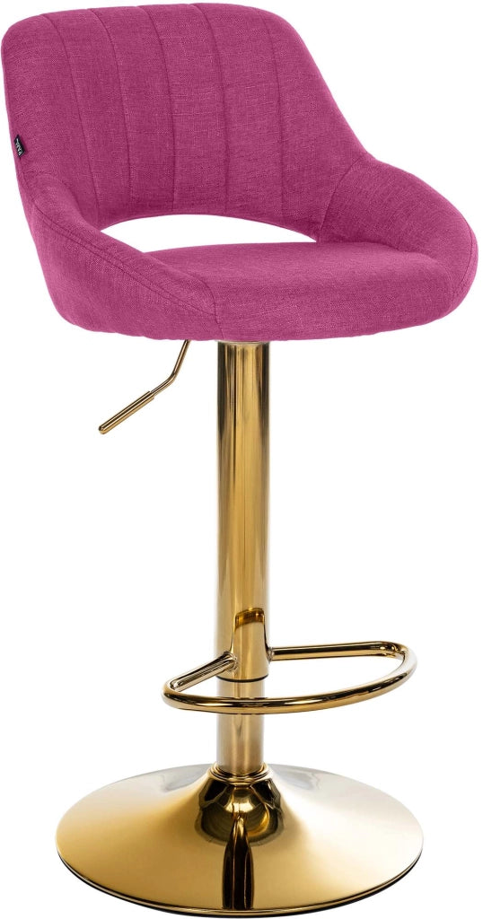 Sgabello da bar tessuto Milet oro 1