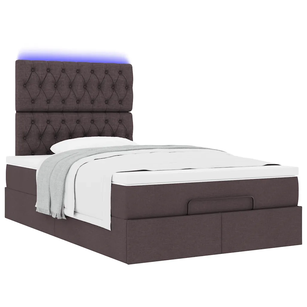 vidaXL Struttura Letto Pouf con Materasso 80x200 cm in Tessuto
