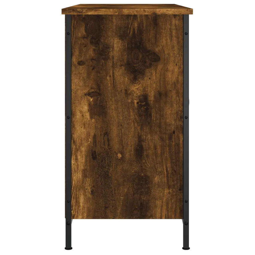 Mobile TV Rovere Fumo 100x35x65 cm in Legno Multistrato 832780