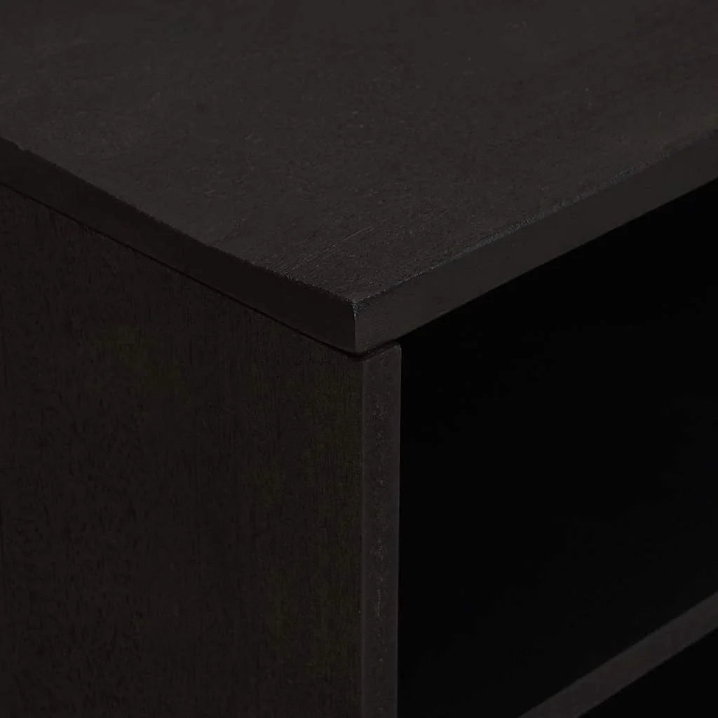 Mobile porta TV rettangolare moderno con contenitore 80 x 33 x 46 cm in legno massello di mango nero 02_0057892