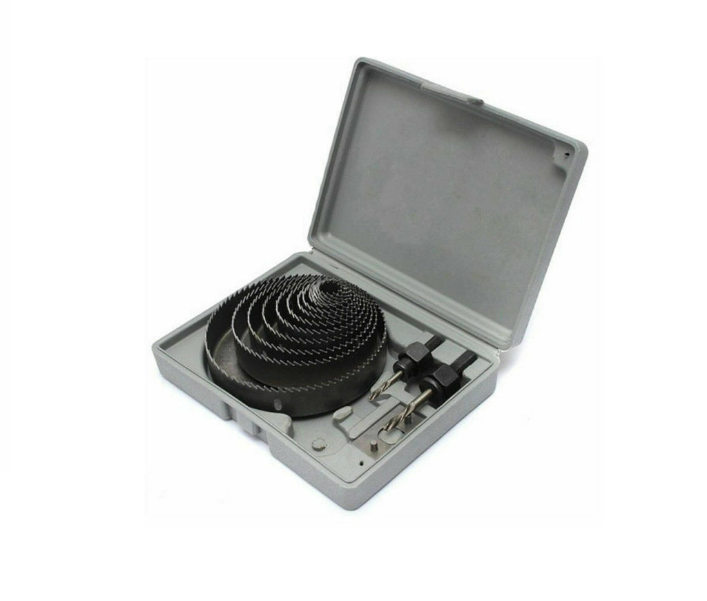 KIT FRESE A TAZZA DA TRAPANO 16 PZ SEGHE PER FORARE LEGNO PLASTICA CARTONGESSO