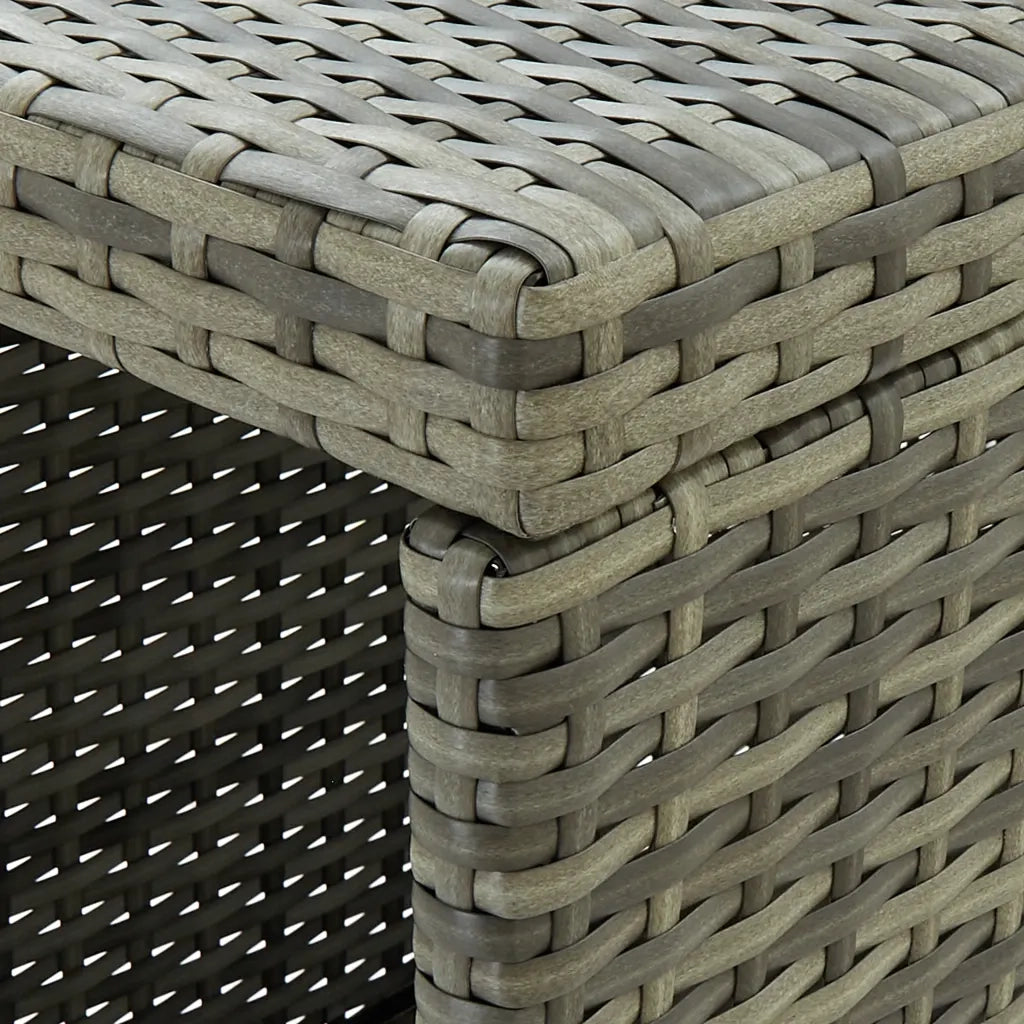 Set da Bar da Giardino 5 pz con Cuscini in Polyrattan Grigio cod mxl 45583