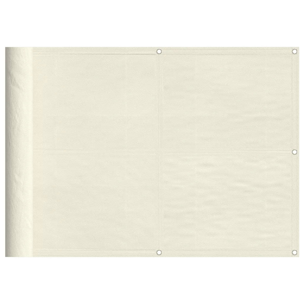Paravento da Balcone Crema 75x800 cm 100% Poliestere Oxford