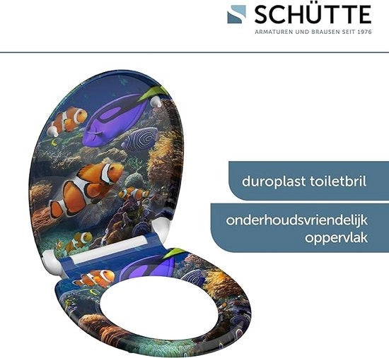 Cerniera per WC - coperchio wc con chiusura rapida per facile pulizia, coperchio wc in duroplasto