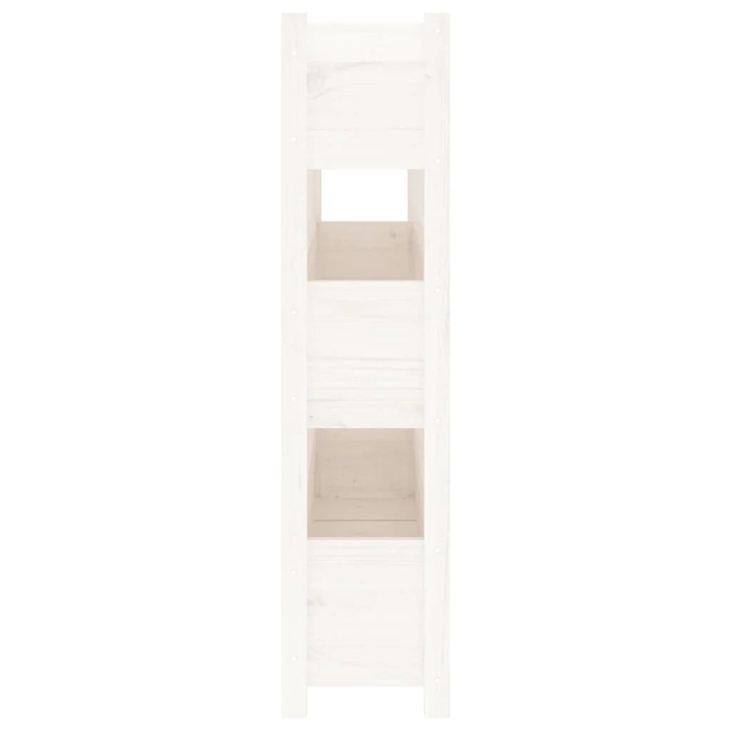 Fioriera rialzata per piante e fiori terrazza giardino 112 x 25 x 104,5 cm legno massello di pino bianco 02_0037394