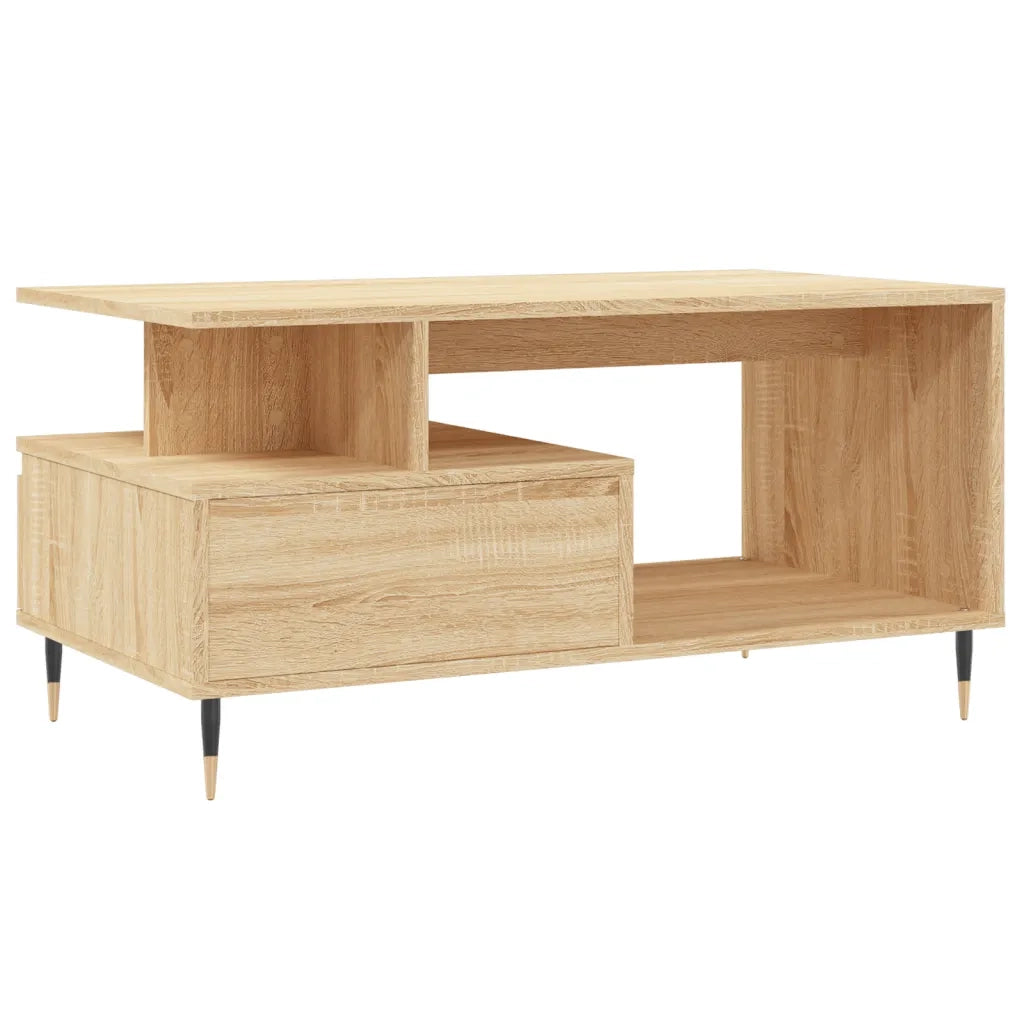 vidaXL Tavolino da Salotto Rovere Sonoma 90x49x45 cm Legno Multistrato