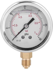 Manometro a vuoto riempito con olio TS-PGGZ604-0bar per misurare la pressione Y60 manometro radiale per macchine metallurgiche elettriche.