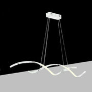 Trade Shop - Lampada Led A Sospensione Moderno Onde Intrecciate 28w 2240lm Cct Luce Variabile B56-3c - Argento