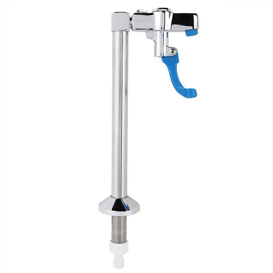 Vassoio per Rubinetto in Vetro con Base - Rubinetto Push - Lame Regolabili - Disegno di Chiusura Automatico - Adatto per Rubinetti da Cucina - Distanza di Apertura 4-8 Pollici - Rubinetto da Cucina