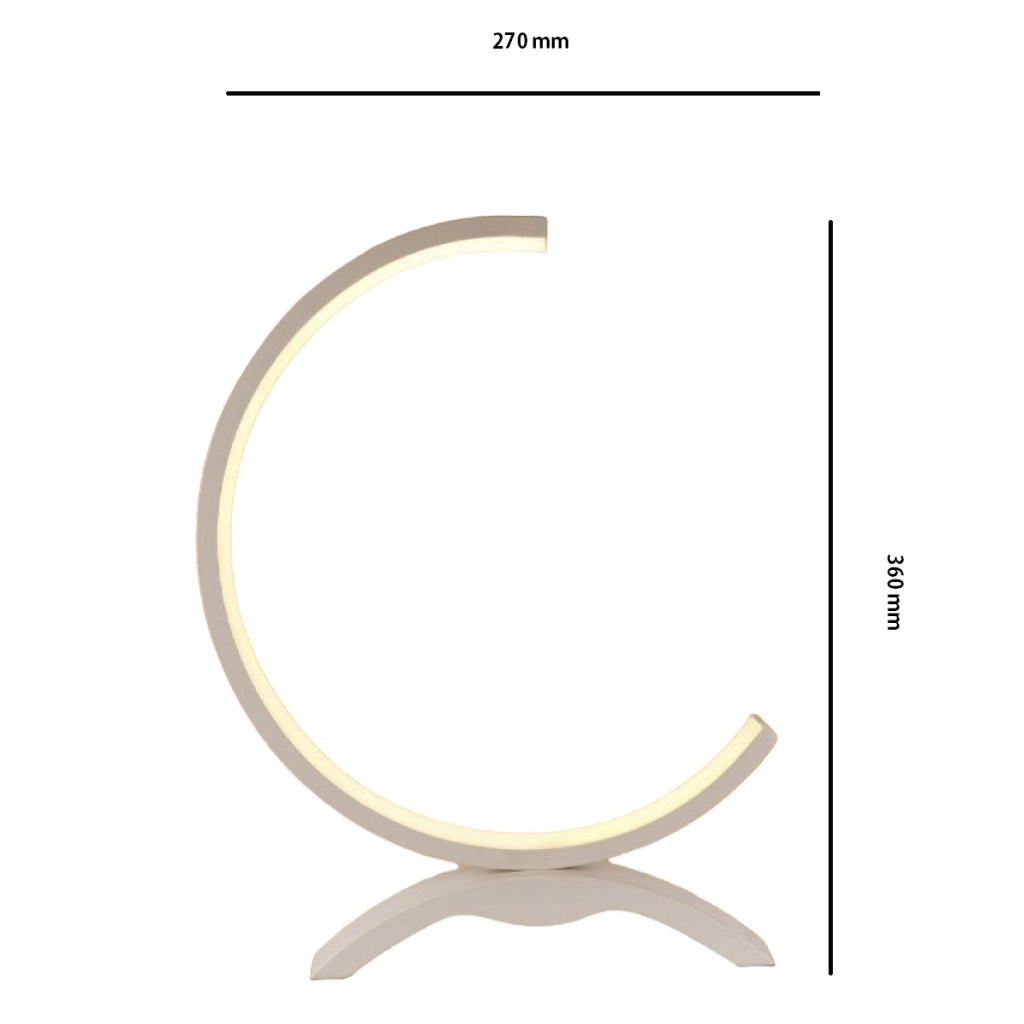 Lampada da tavolo a led abatjour dal design moderno per comodino notturna luce bianca 4000K