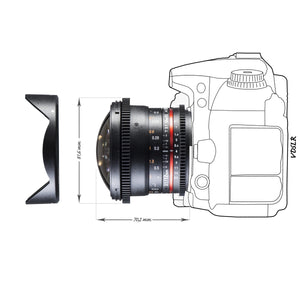 12/3,1 Fisheye Video DSLR Nikon F