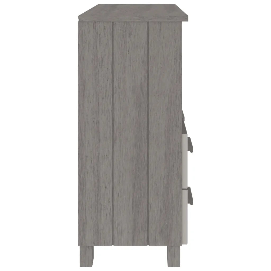 Credenza Grigio Chiaro 85x35x80 cm in Legno Massello di Pino cod mxl 26186